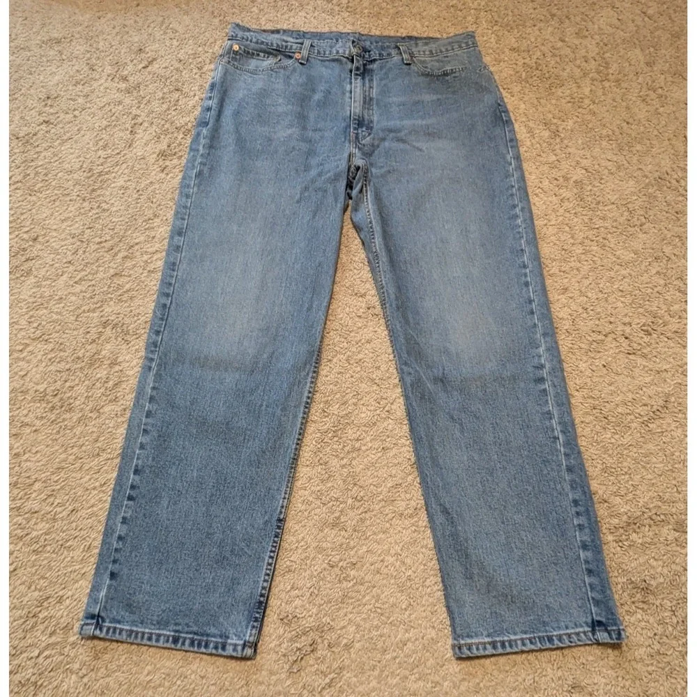 Levis 550 Relaxed Fit Jeans Blue Denim Mens 40x32 Medium Wash Pants Classic